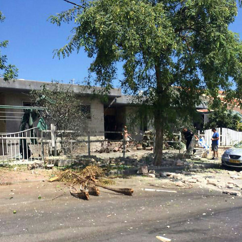 Casa atingida em Sha'ar HaNegev